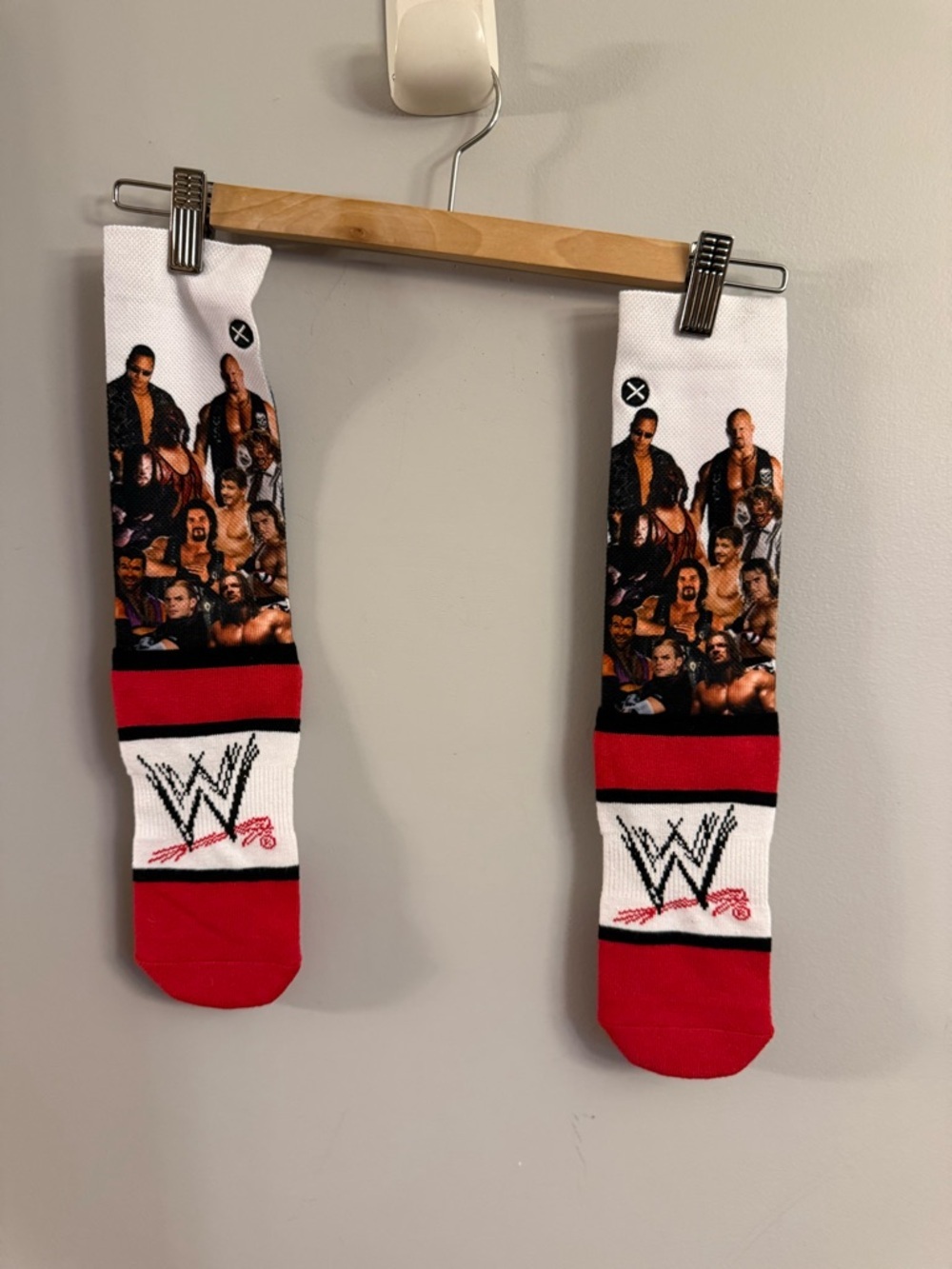 WWE Legends Graphic Crew Socks Wrestling Stone Cold The Rock Kane Mick Foley